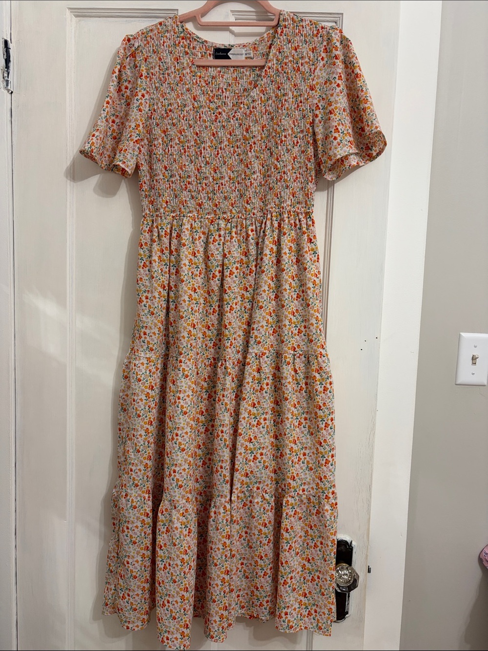 Smocked Floral Maxi Dress